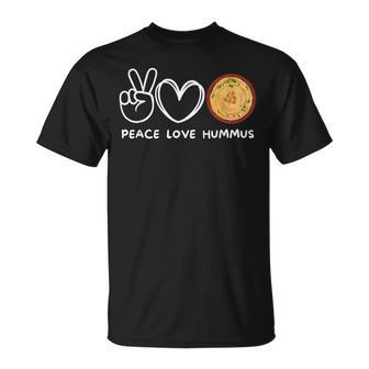 Amoureux De La Paix Et De L'amour Du Houmous Rétro T-Shirt - Cadeauxyz