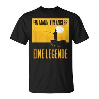 Angler Legende Angeln Fischen T-Shirt - Seseable