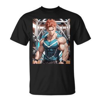Anime Gym Workout Manga Japonés Motivación Diseño Estampada Cuello Camiseta unisex - Regaloses