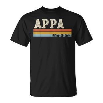 Appa Vintage Grandpa Fathers Day Retro T-Shirt - Thegiftio UK