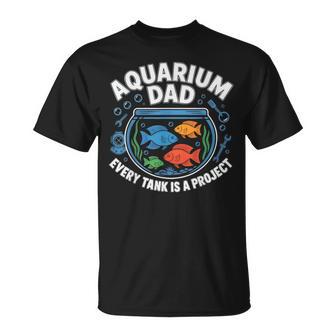 Aquarium Dad Aquarist Fishkeeping Daddy Fathers Day T-Shirt - Thegiftio UK