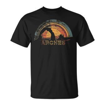 Arches Us National Park Vintage Kids Retro T-Shirt - Thegiftio UK