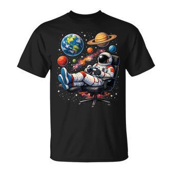Astronaut Gamer Space Gaming Planets T-Shirt - Thegiftio UK