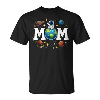 Astronauta Espacial Cumpleaños Mamá Familia Coincidencia Madre Planetas Camiseta unisex - Regaloses