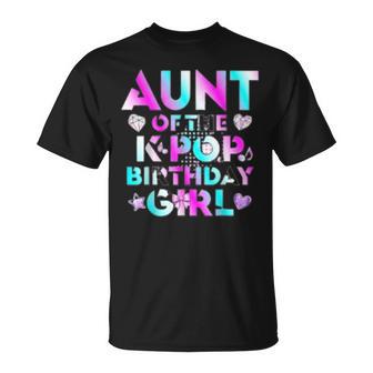 Aunt Of The K-Pop Birthday Girl Matching Family Party T-Shirt - Thegiftio UK