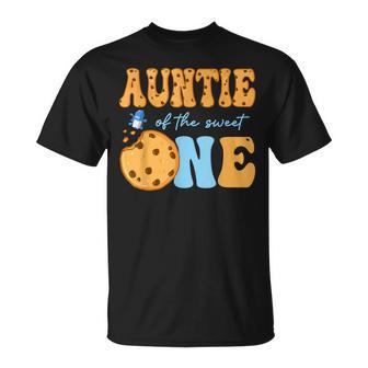 Auntie Of The Sweet One Cookies And Milk Birthday Party T-Shirt - Thegiftio UK