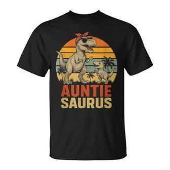 Auntiesaurus Dinosaur T-Rex Auntie Aunt Nephew Matching T-Shirt - Monsterry