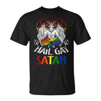 Ave Gay-Satana Lgbt Goth Gay Pride Baphomet Celebrare Lgbt Maglietta - Novitaregali