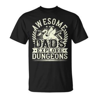 Awesome Dads Explore Rpg Gaming & Board Game Dad T-Shirt - Monsterry UK