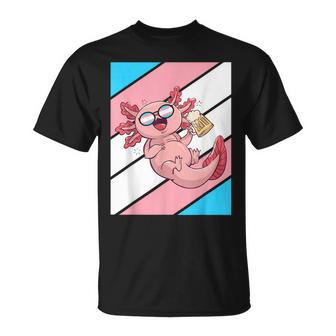 Axolotl Drapeau Transgenre Avec Bière Lgbtq Proud Pride Trans T-Shirt - Cadeauxyz