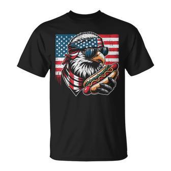 Bald Eagle Us Flag Hotdog Freedom Patriotic Kids T-Shirt - Thegiftio UK