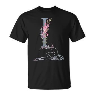 Balla Ballerina イニシャル 名前 I、ダンス、モノグラム、バレエ Tシャツ - Kawaiitshirt