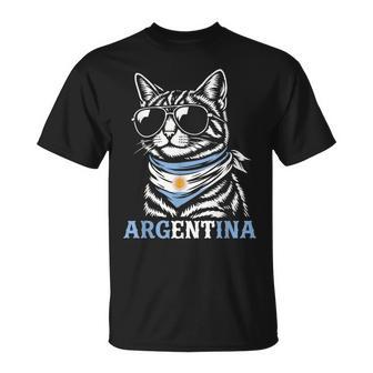 Bandera Argentina Gato Divertido Argentina Camiseta unisex - Regaloses