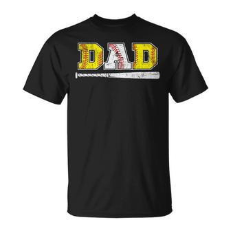 Baseball Dad Softball Father's Day Daddy Sport Lovers T-Shirt - Thegiftio UK
