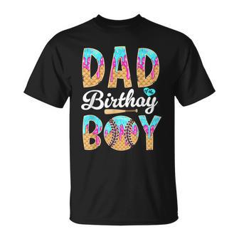Baseball Ice Cream Drip Dad Of The Birthday Boy Baseball T-Shirt - Thegiftio UK