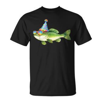 Bass Birthday Freshwater Fish Party Fishing Birthday T-Shirt - Monsterry UK
