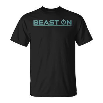Beast On Entrenamiento De Culturismo Para Gimnasio Color Azul In Mangas Camiseta unisex - Regaloses