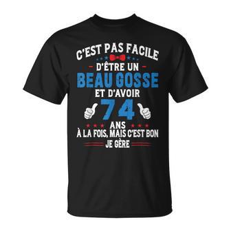 Beau Gosse Humour Cadeau Anniversaire Original Homme 74 Ans T-Shirt - Cadeauxyz