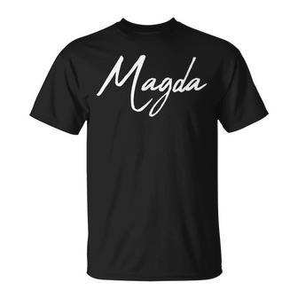 Beautiful Handwritten Font Magda Calligraphy Maglietta - Novitaregali