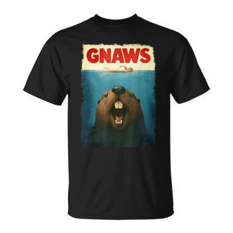 Beaver Gnaws Movie Parody Poster Beaver Lover T-Shirt - Thegiftio UK