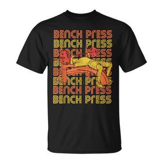 Bench Press Retro Gym Pecho Entrenamiento Con Pesas Camiseta unisex - Regaloses