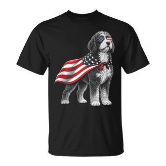 Bernedoodle 4Th Of July Us American Flag Dog Patriotic T-Shirt - Thegiftio UK