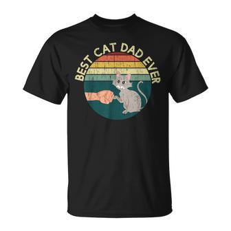 Best Cat Dad Ever Faust Für Katzen Papa Geschenke Katze T-Shirt - Seseable