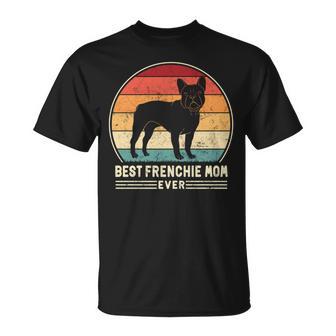 Best Frenchie Mom Ever レトロ フレンチブルドッグ ドッグ ママ 長袖tシャツ Tシャツ - Kawaiitshirt
