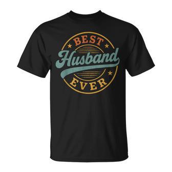 Best Husband Ever Father's Day Husband Vintage Emblem T-Shirt - Monsterry UK