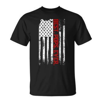 Best Pops Ever American Usa Flag Father’S Day For Pops T-Shirt - Thegiftio UK