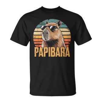 Bester Papa Papibara Frischgebackener Papaatertag T-Shirt - Seseable