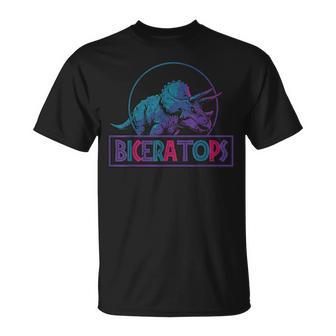 Biceratops Dino Bisexual Pride Month Bi Stuff Lgbtq T-Shirt - Monsterry UK