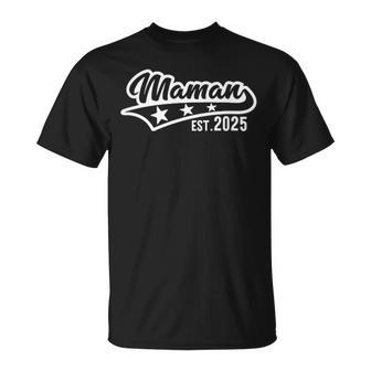 Bientôt Future Mère Maman Depuis 2025 Rétro Maman Est 2025 T-Shirt - Cadeauxyz