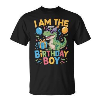 I Am The Birthday Party Outfit Dinosaur Squad Auntie T-Shirt | Seseable UK