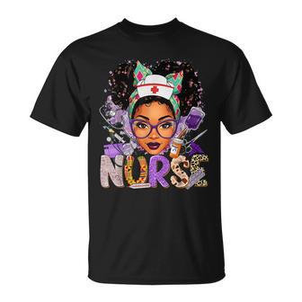 Black History Month Afro Melanin American Nurse Girl Women T-Shirt | Seseable UK