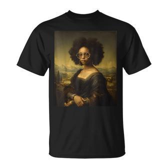 Black History Month Black Mona Lisa African American T-Shirt - Monsterry