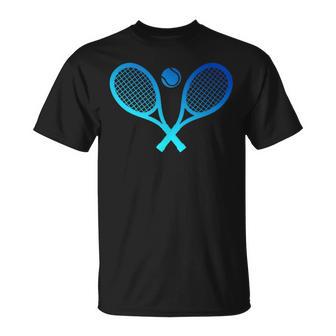 Blaue Tennisschläger Tennis Training Tennis T-Shirt - Seseable