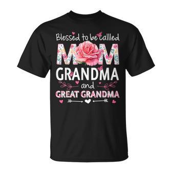 Blessed To Be Called Mom Grandma Great Grandma Mother’S Day T-Shirt - Thegiftio