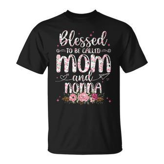 Blessed To Be Called Nonna Flower Lovers Mother's Day T-Shirt - Monsterry