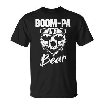 Boom-Pa Bear Wearing Cool Sunglasses Fathers Day T-Shirt - Monsterry