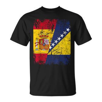 Bosnia Herzegovina España Bandera De La Amistad Camiseta unisex - Regaloses