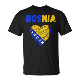 Bosnien-Flagge Urlaub Bosnien-Herz Bosnien-Flagge T-Shirt - Seseable