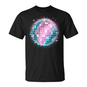 Boule Disco Rétro Années 80 90 Y2k Rose Bleu T-Shirt - Cadeauxyz