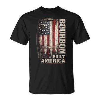 Bourbon Vintage Built America Patriotic Whiskey 250 Years T-Shirt - Thegiftio UK