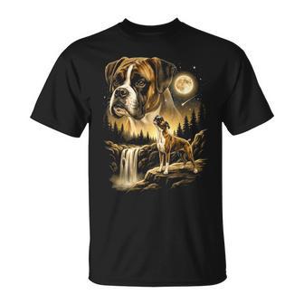 Boxer Howling To The Moon Meme 90'S Boxer Dog Lover T-Shirt - Monsterry