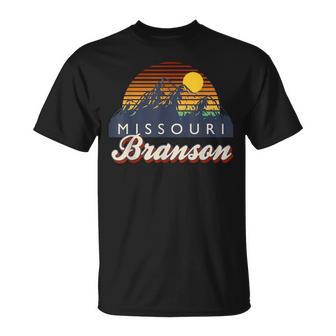 Branson Missouri Vintage Mountain Hiking Retro 80S 90S T-Shirt - Monsterry