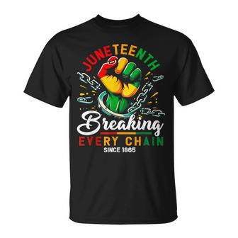 Breaking Every Chain Since 1865 Black Junenth T-Shirt - Thegiftio UK