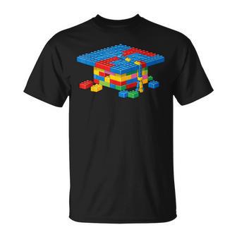 Brick Builder Blocks Graduating Graduate Happy Graduation T-Shirt | Mazezy