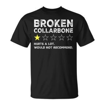 Broken Collarbone Injury Gag Get Well Soon Recovery T-Shirt - Thegiftio UK