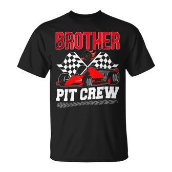 Brother Pit Crew Racing Family Race Car Birthday Boy T-Shirt - Thegiftio UK